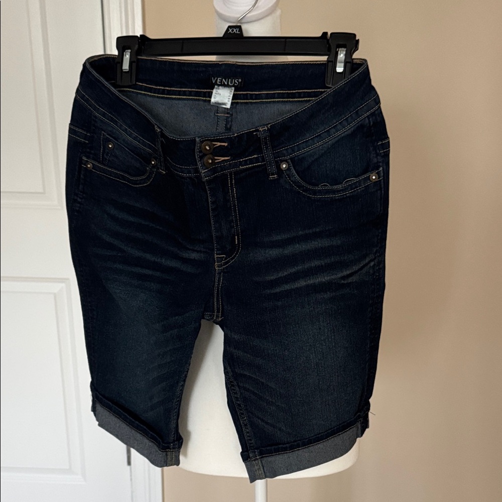VENUS Dark Blue Denim Shorts